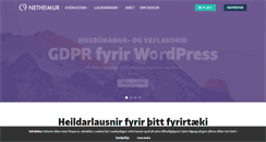 Desktop Screenshot of netheimur.is
